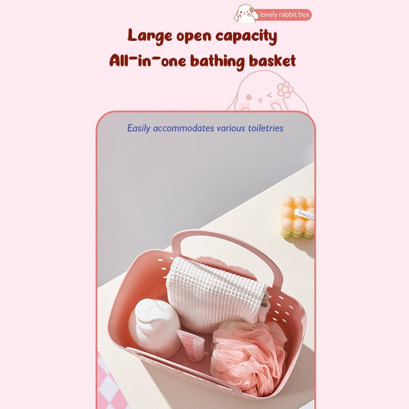 Bunny Kawaii Storage Basket with Handles | Cute Multipurpose Organizer