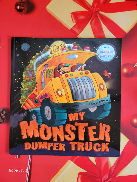 My Monster Dumper Truck with fold out pages peek through holes Preloved Paperback Excellent Condition