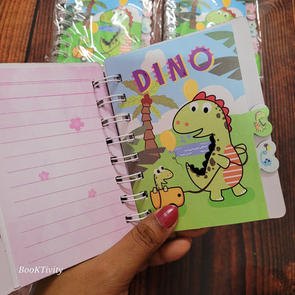 Spiral binding colourful printed pages notebook with tabs for kids