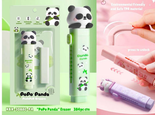 Panda Cutter Shaped Eraser Set for Kids, Stationary Set for Kids, Rubber Eraser for Kids, Erasers, Fancy Erasers for Birthday Return Gift