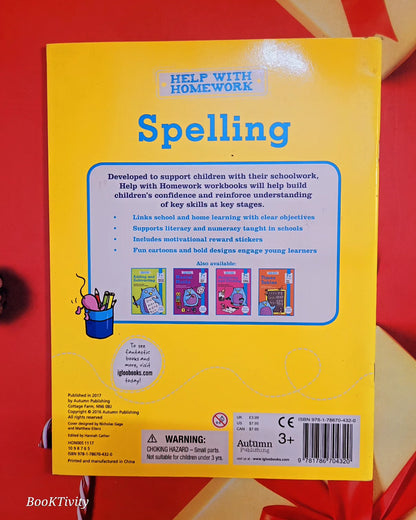 Help with homework Spelling age 7+ Preloved Paperback Excellent Condition with Stickers