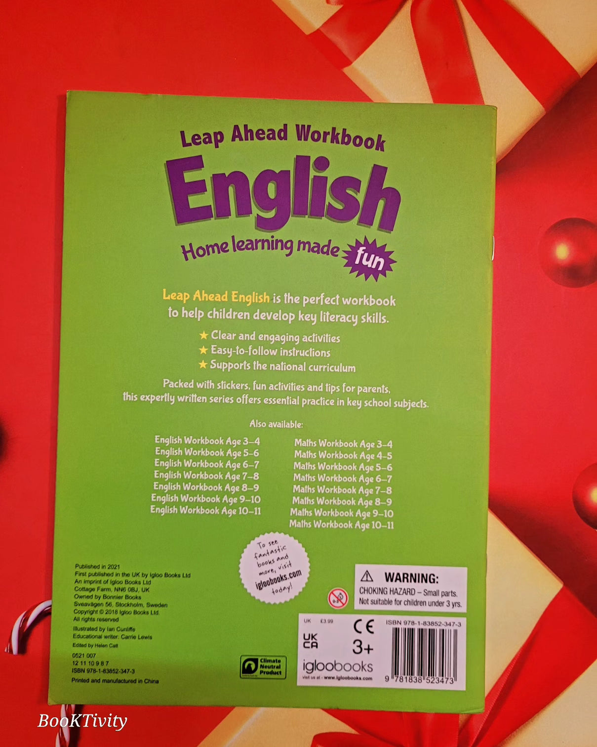 Leap Aheda workbook English Home learning made fun age 4-5 Preloved Paperback Excellent new like Condition