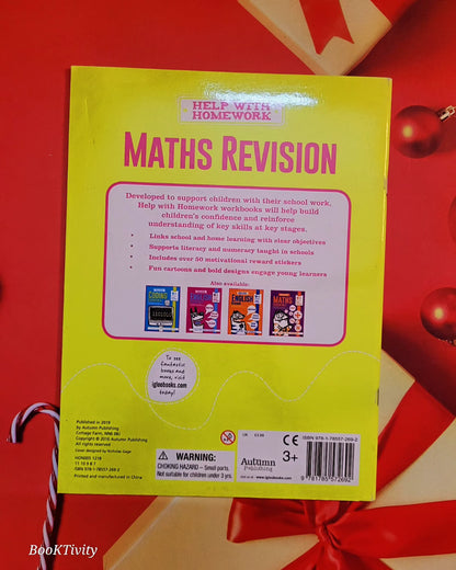 Help with homework Maths Revision age 9+ Preloved Paperback Excellent Condition with stickers