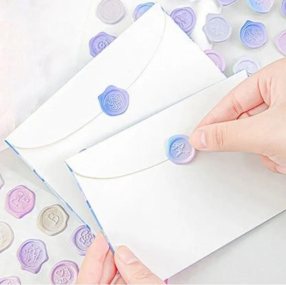 108 pieces of Pastel 3D wax stamps very high quality stick properly set of 6 sheets each sheet has 18 stamps