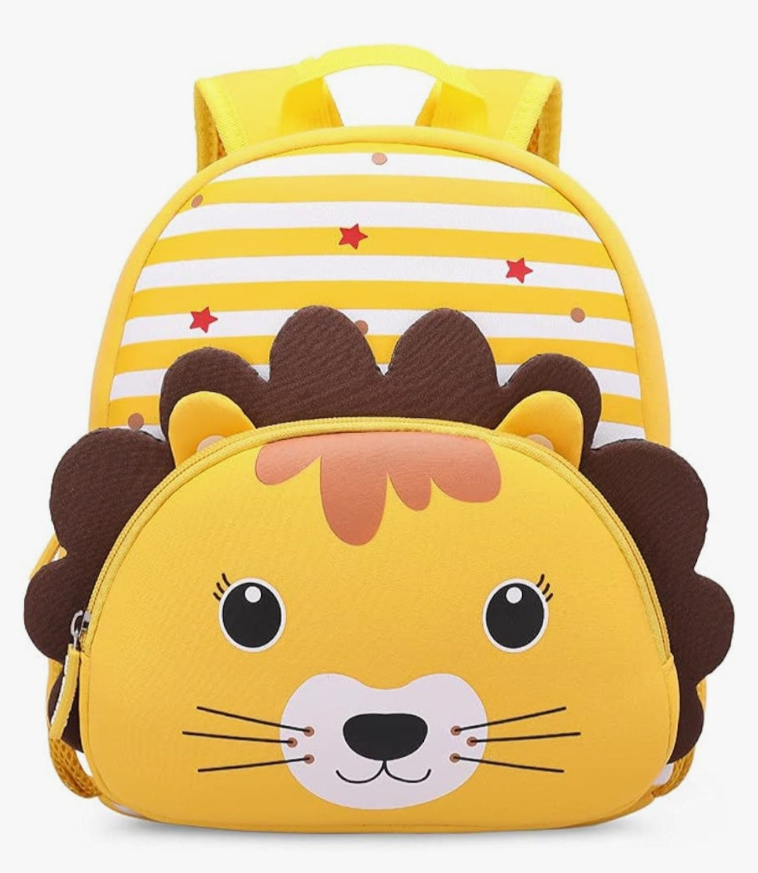 Backpack for Kindergarten and Elementary grade Neoprene Animal Waterproof Schoolbag Lunch backpack for Kids Boys Girls (Cute Lion) Age 2-7