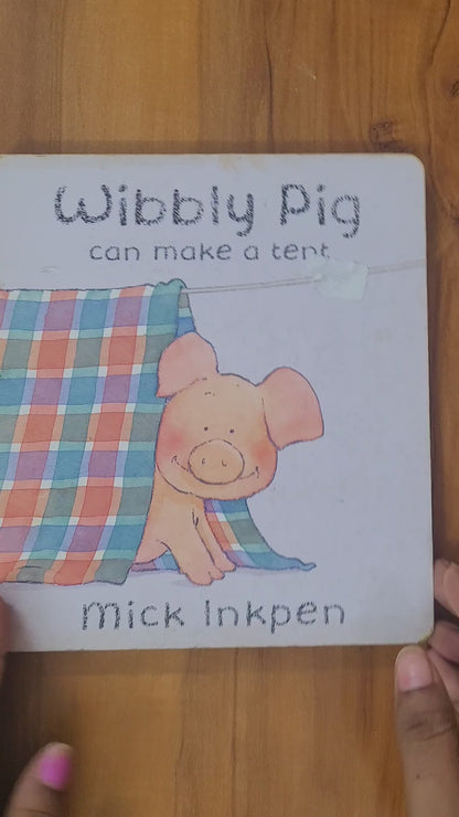 Wobbly Pig can make a tent by Mick Inkpen boardbook excellent condition