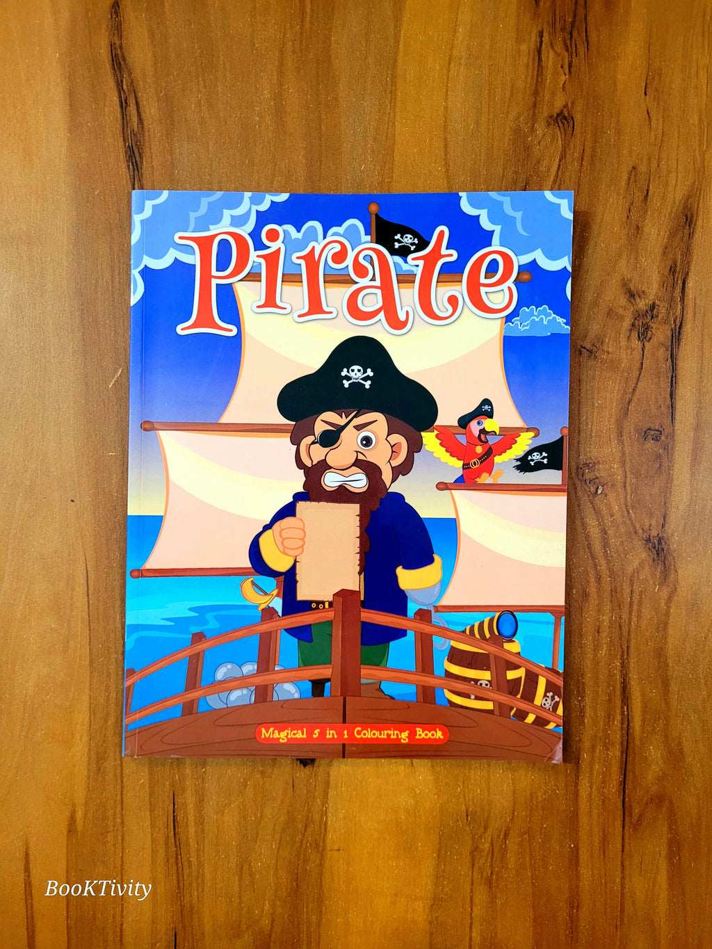 Pirate 5 in 1 colouring and stickers activity book