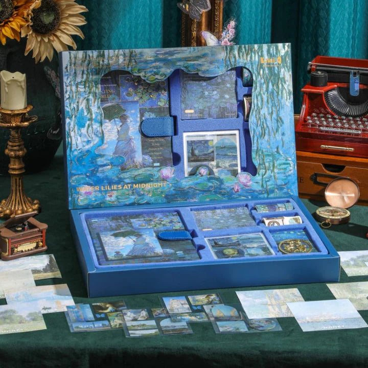 Winter lilies at midnight a beautiful journal scrapbook gift set premium ban gogh.