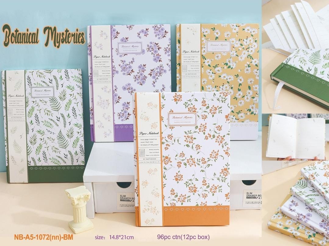 Floral notebook very high quality Ruled pages. 1pc.