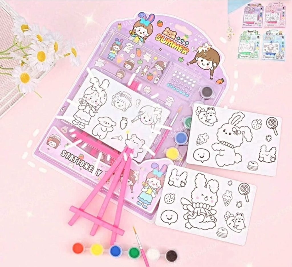 Kids drawing set. Best for gifting return gift party gift diy set. 1pc.