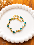 Tulip bracelet anti tarnish Green