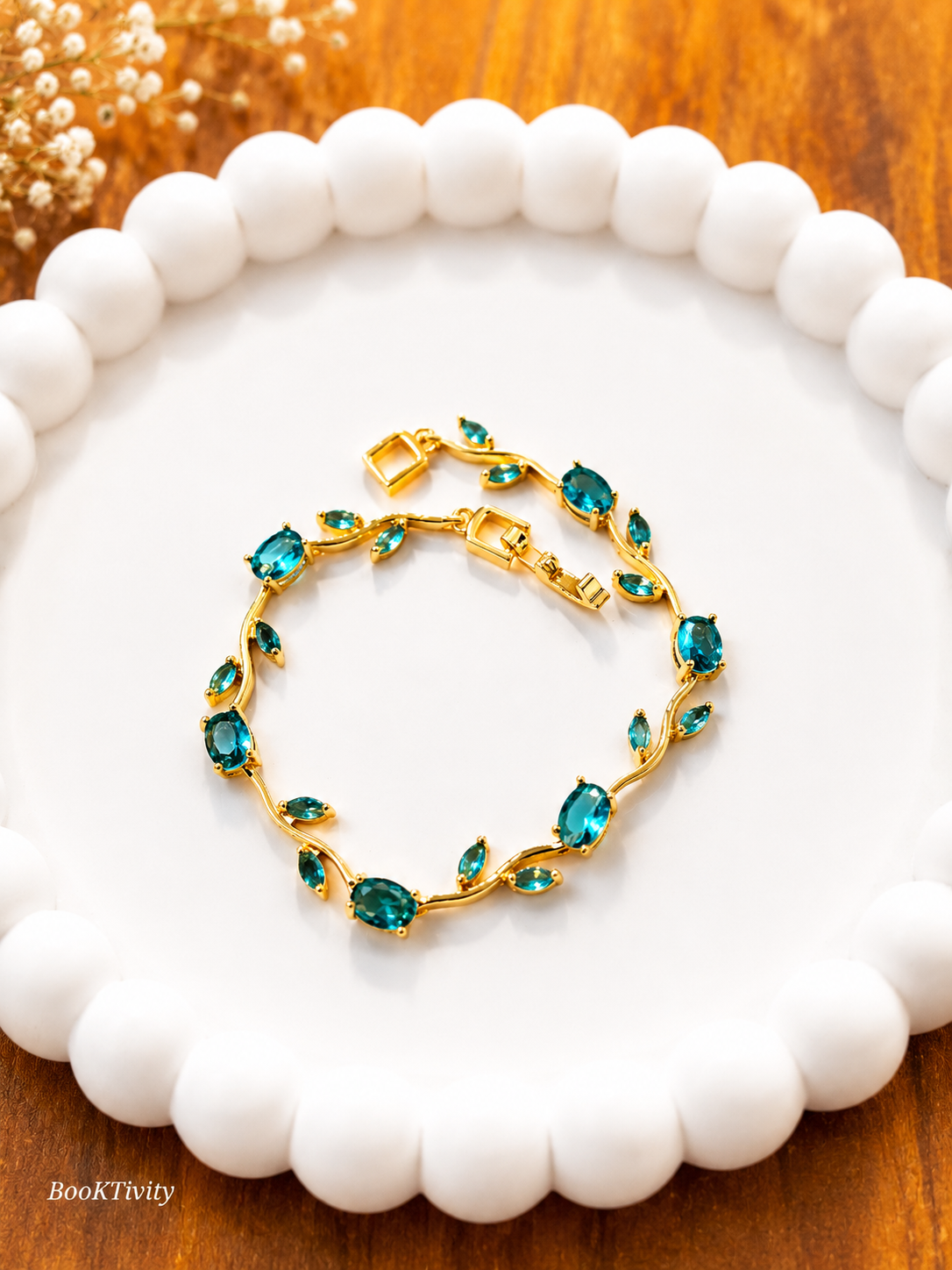 Tulip bracelet anti tarnish Green