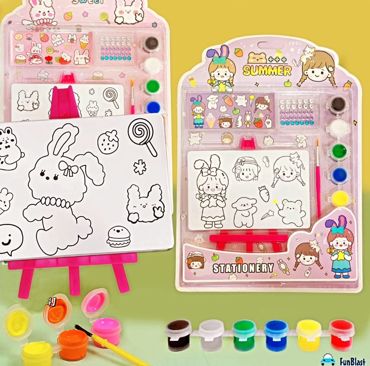 Kids drawing set. Best for gifting return gift party gift diy set. 1pc.