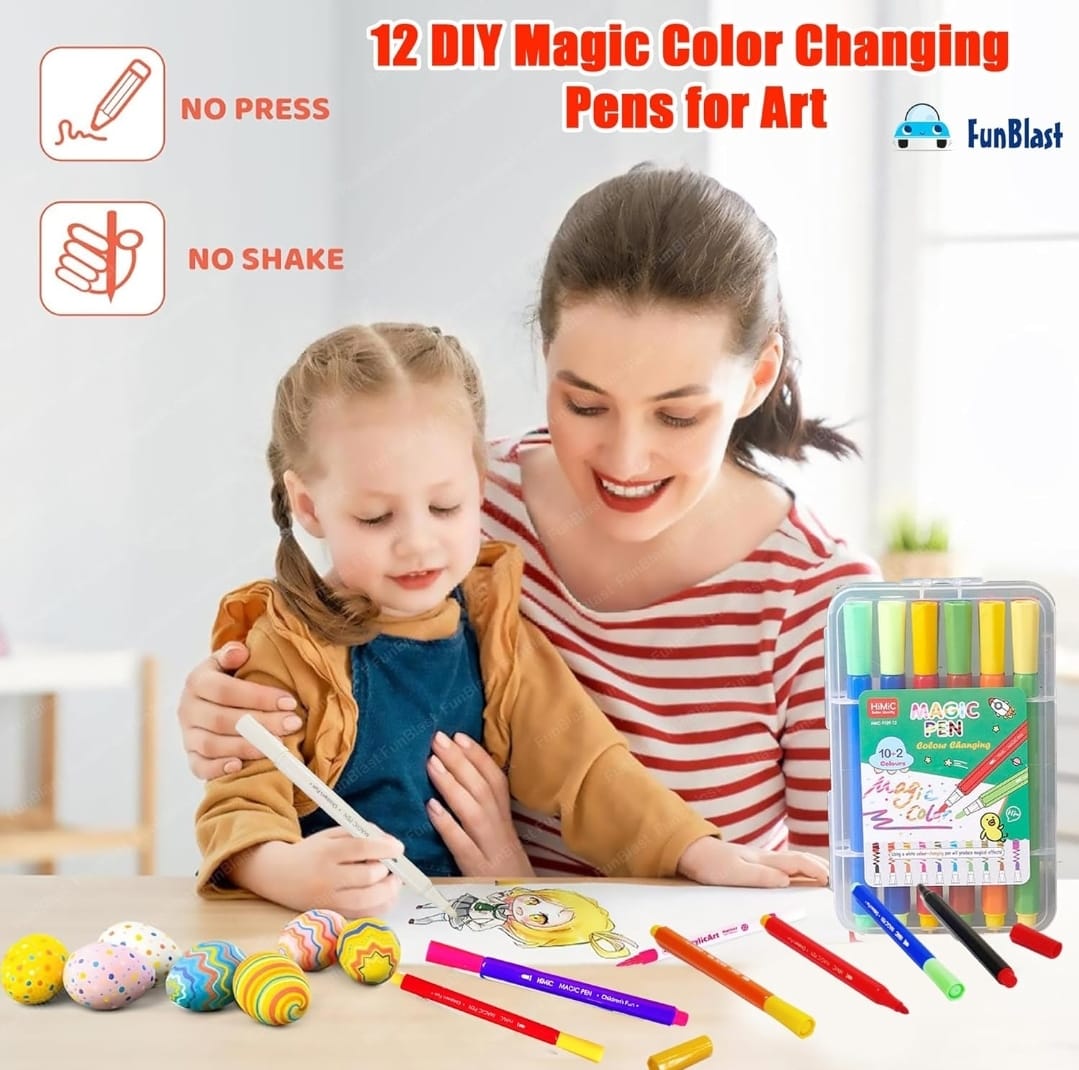 12 Colour Changing Magic Markers Pen for Drawing Set Colours Art Craft For Painting