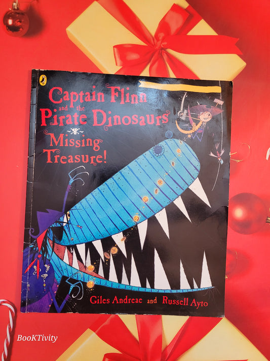 Captain Finn and the Pirate Dinosaurs Missing Treasure by the writer Giraffe can't dance By Giles Andreae Preloved Paperback Excellent Condition