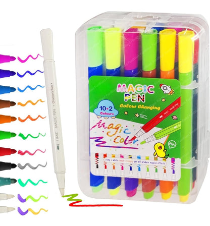 12 Colour Changing Magic Markers Pen for Drawing Set Colours Art Craft For Painting