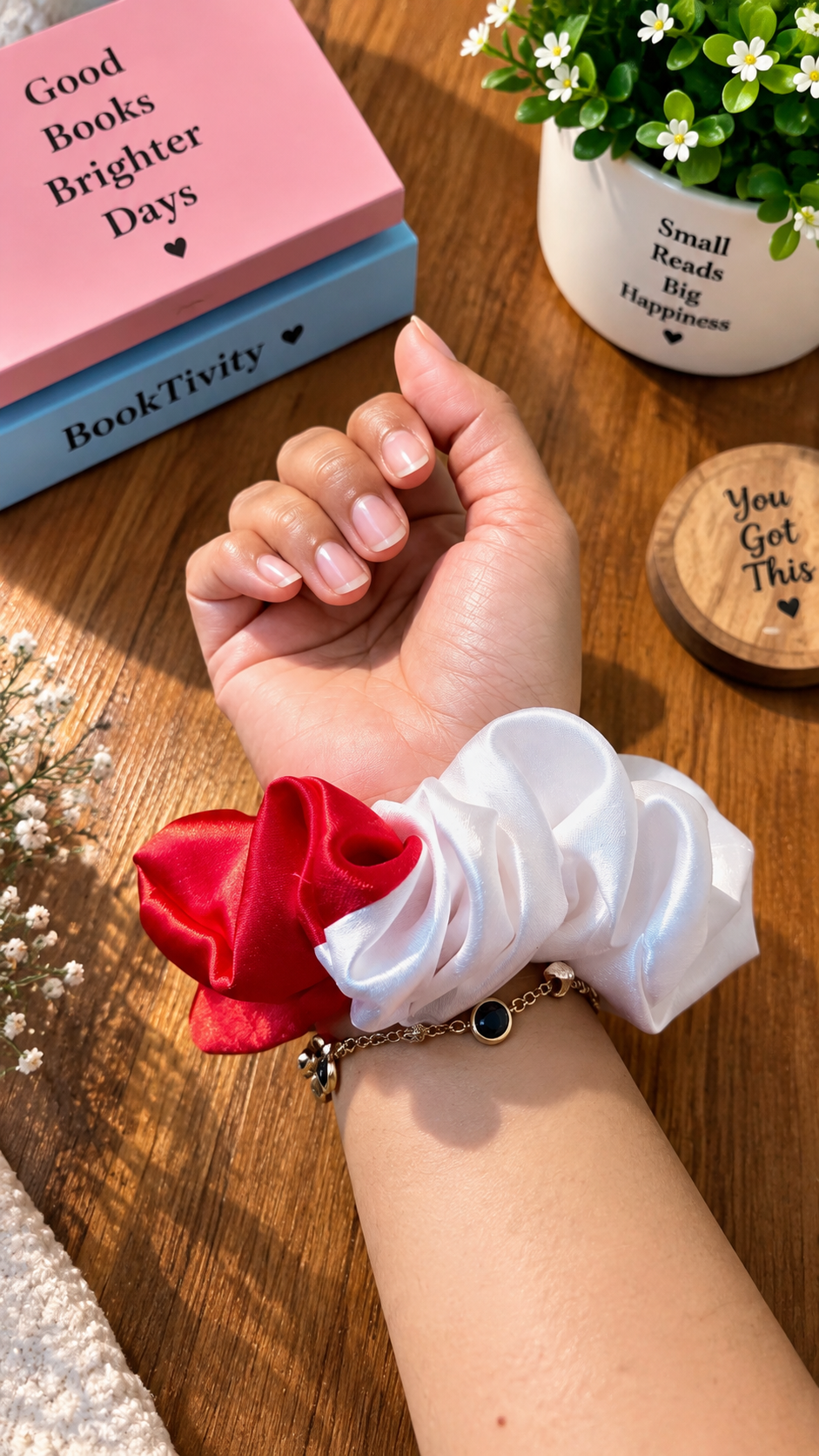 Dual colour Satin Scrunchie big size one piece