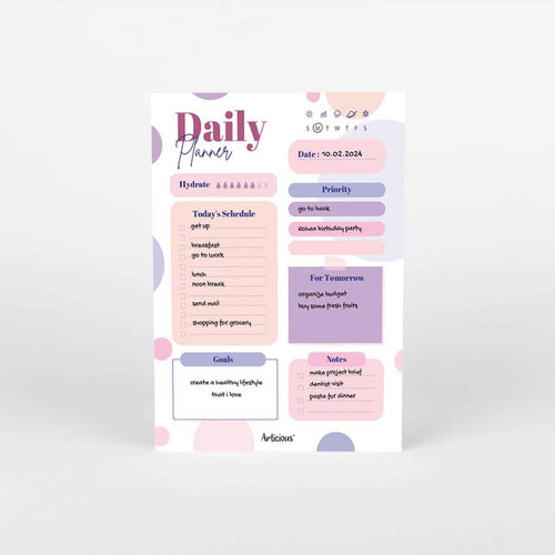 Aesthetic Daily Planner Notepad | Cute Pastel To-Do List & Productivity Planner 🌸 any random design.