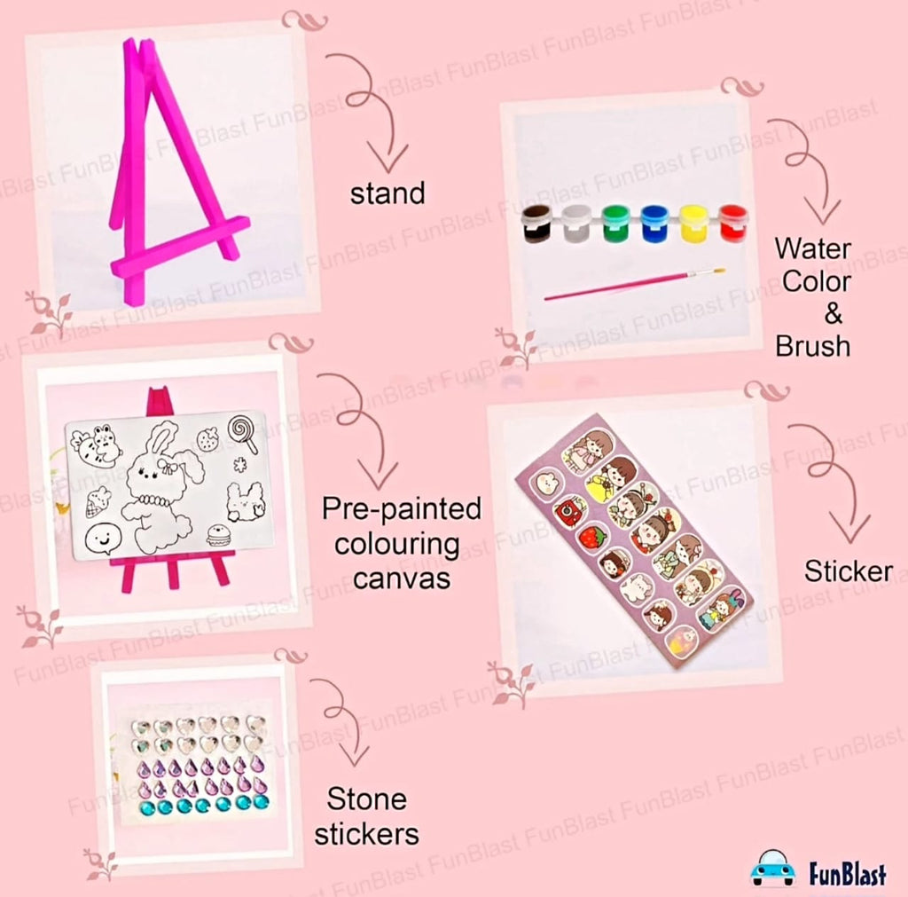 Kids drawing set. Best for gifting return gift party gift diy set. 1pc.