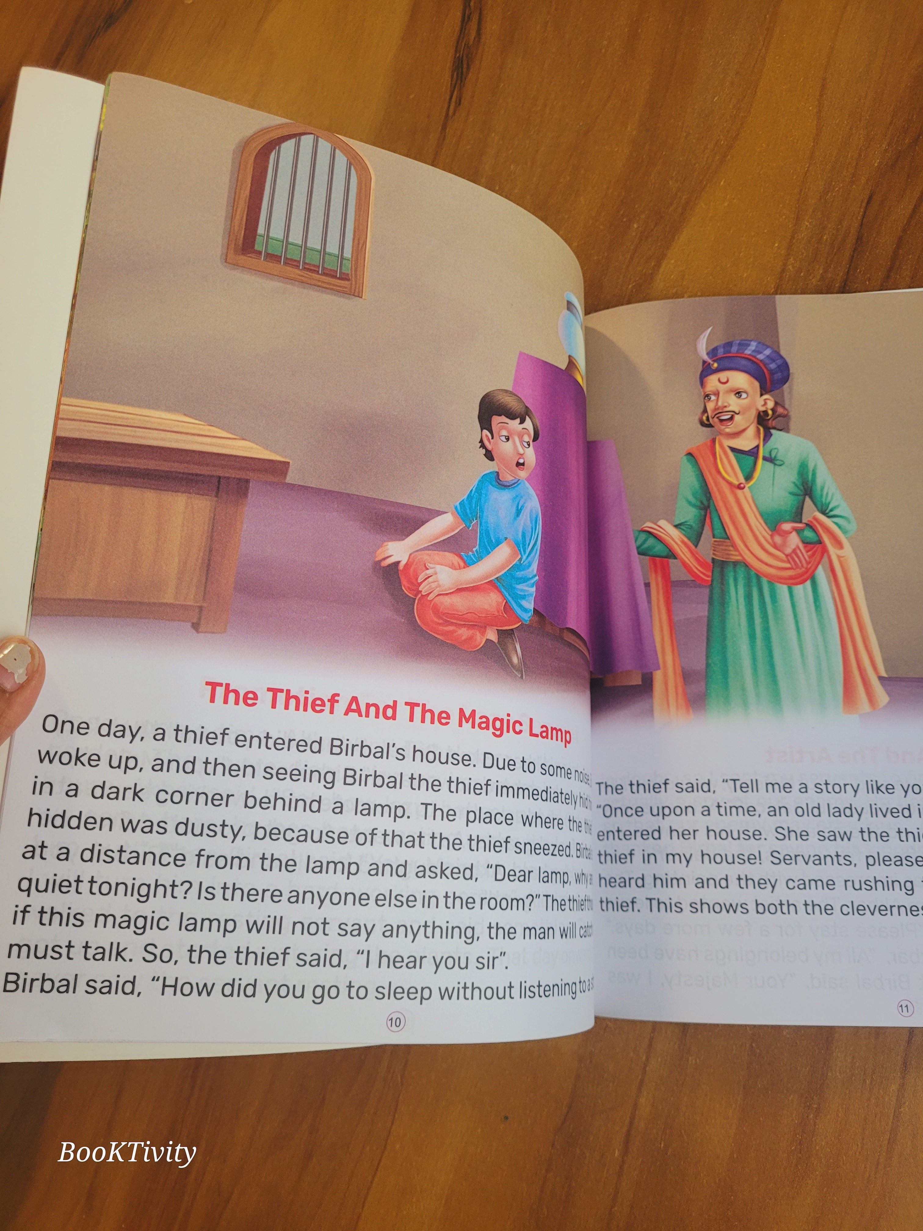 Akbar Birbal stories big prints colourful.
