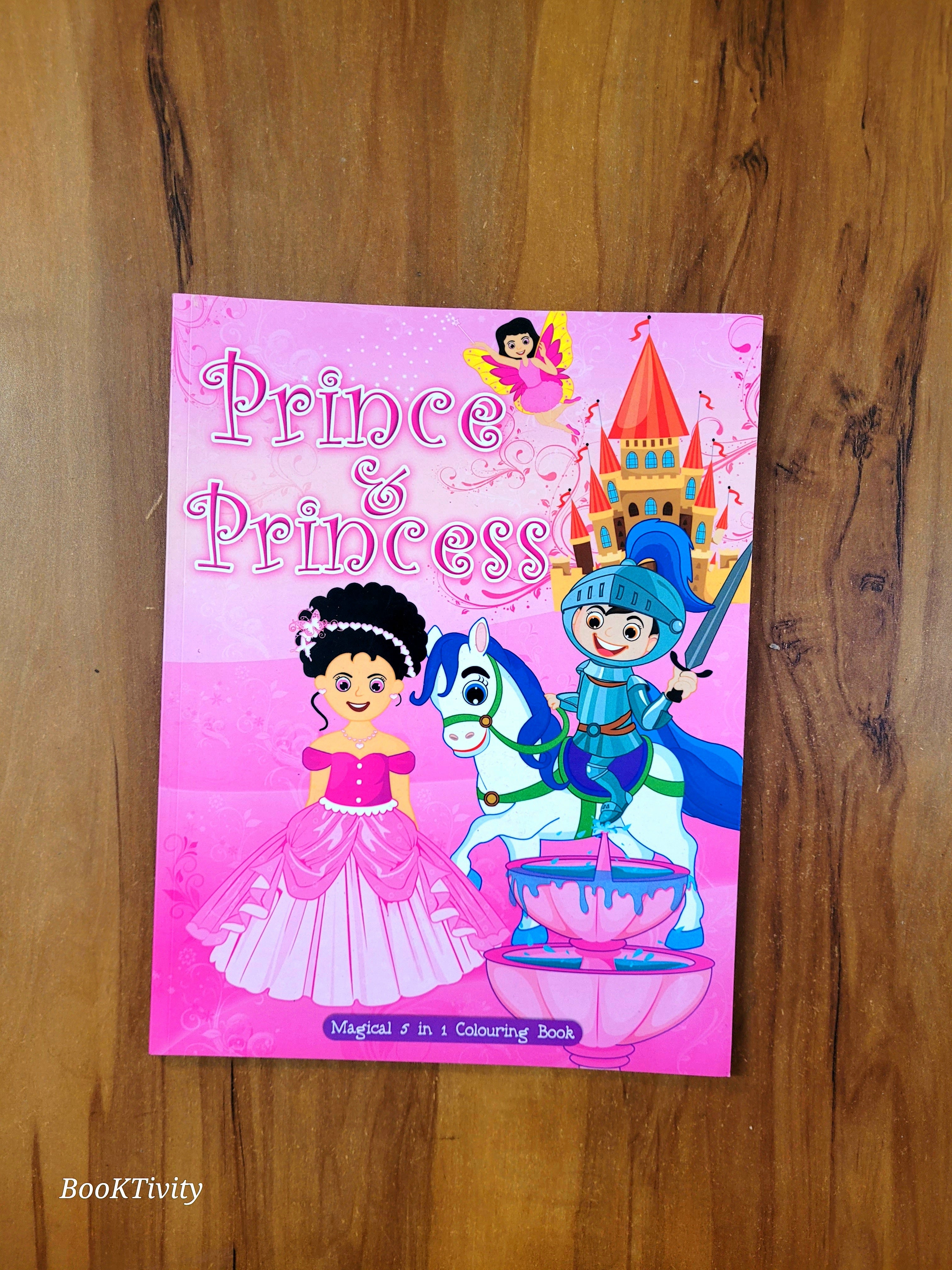 Prince and Princesses 5 in 1 colouring and stickers activity book