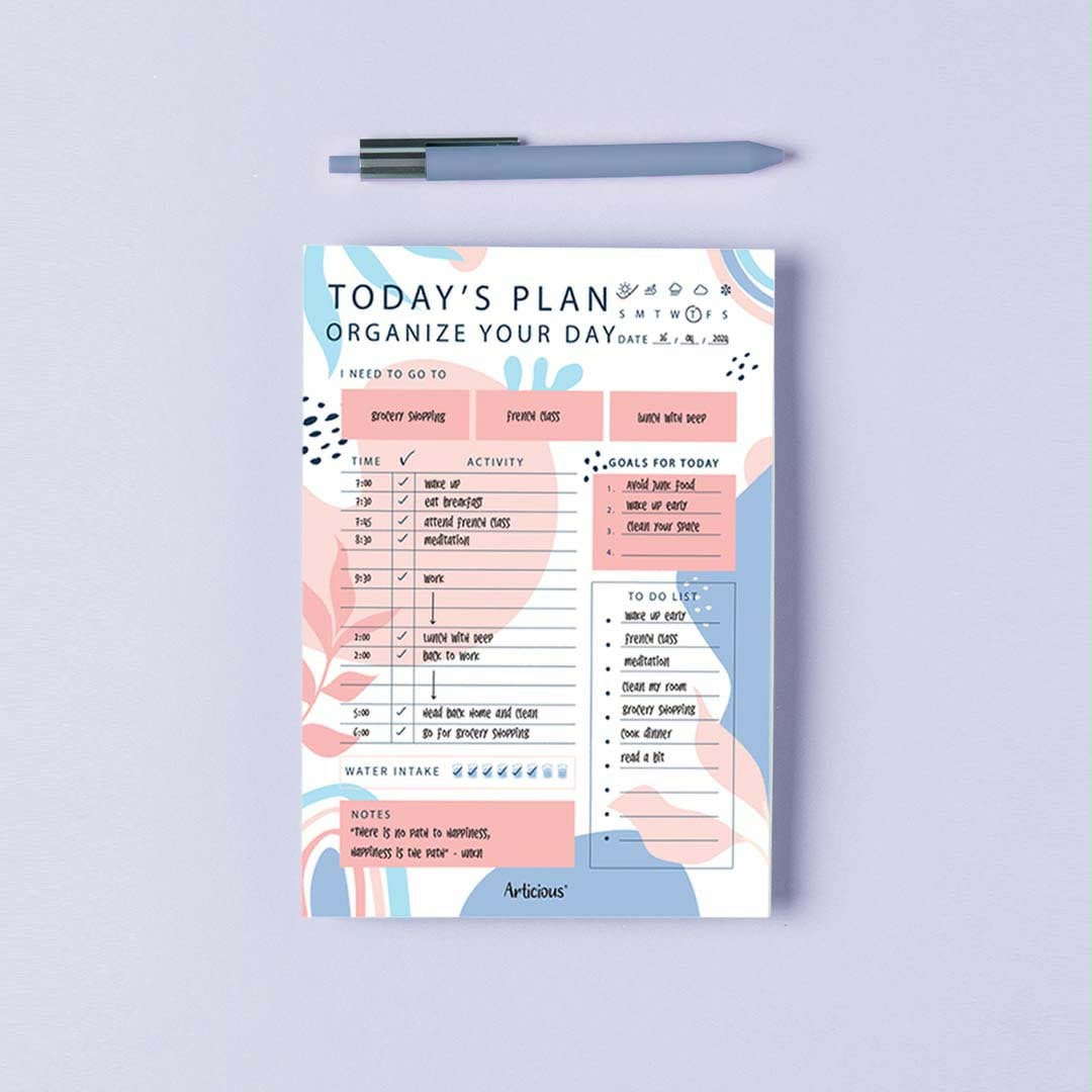 Aesthetic Daily Planner Notepad | Cute Pastel To-Do List & Productivity Planner 🌸 any random design.