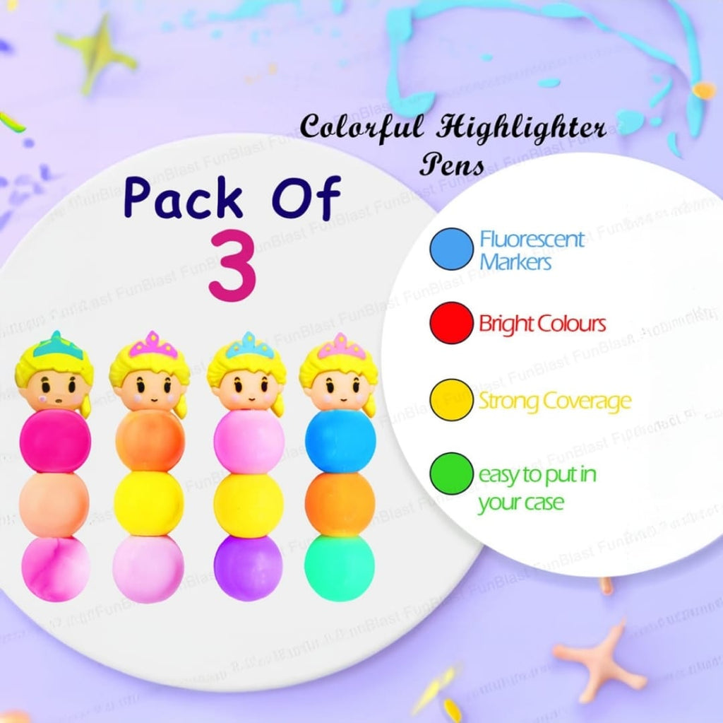 Doll highlighters Pack of 3pc