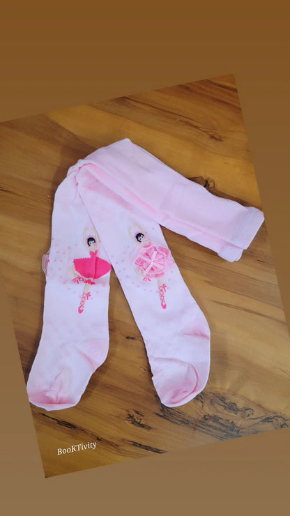 Winter full leg stockings for girls age 4-8 Original Imported Hand stitched. High quality. Pink colour.