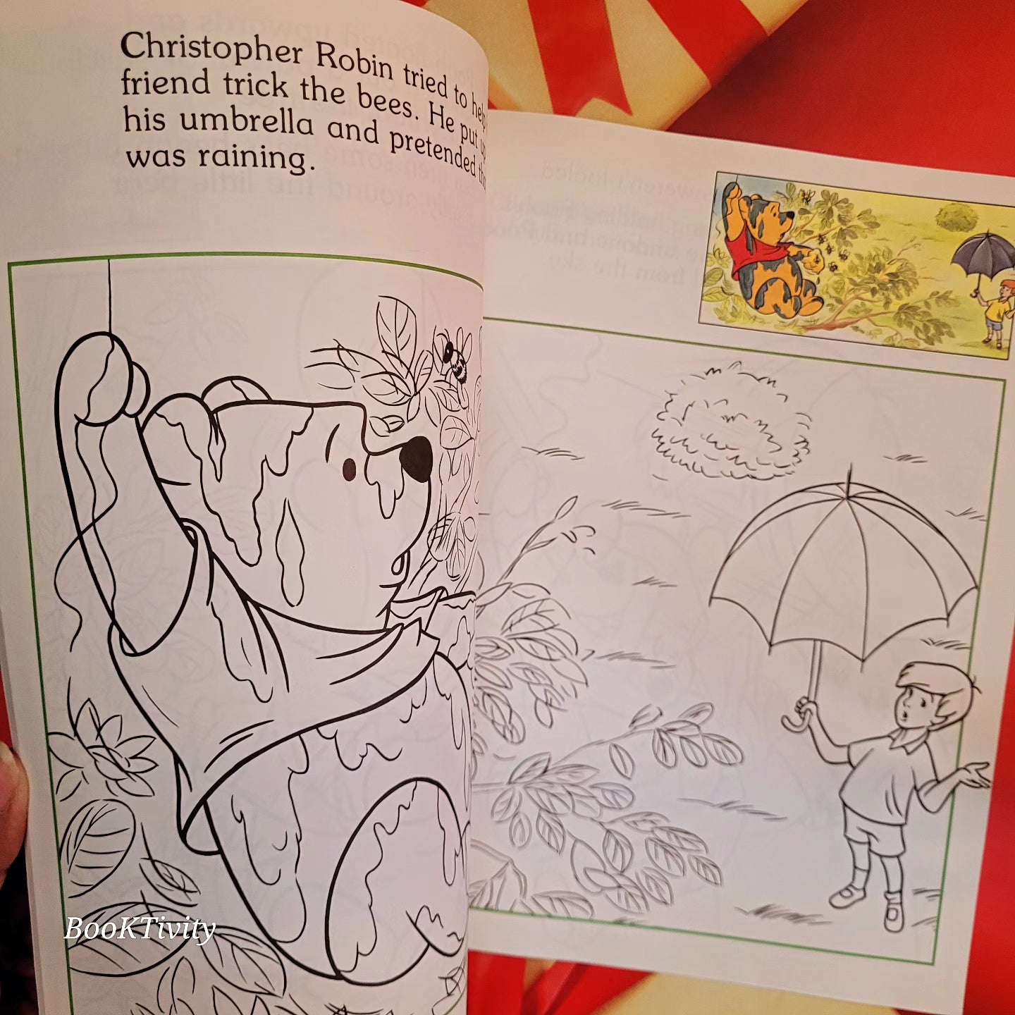 Winnie the pooh and the honey tree a story to colour activity story book