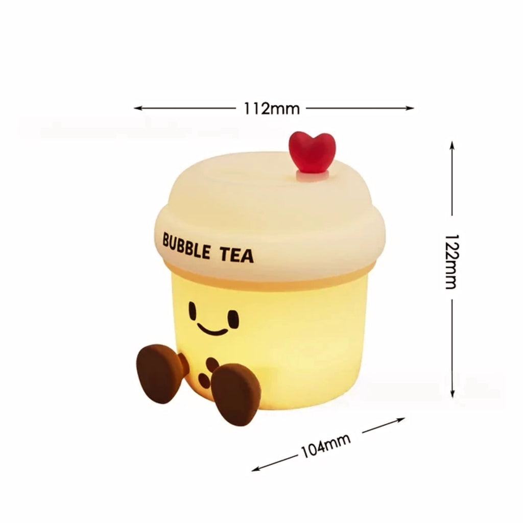 Bubble boba tea soft silicon lamp. Touch sensor.