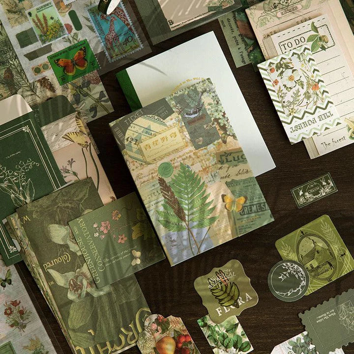 Green leaf Journal scrapbook gift set premium piece