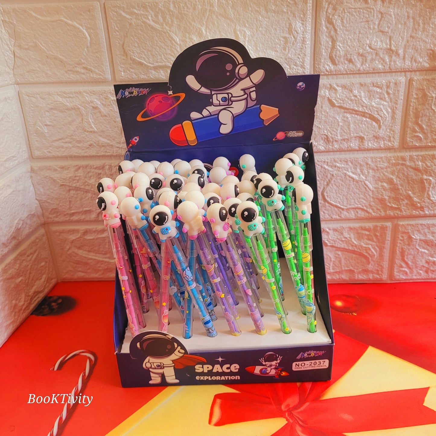 Space themed Bullet push back pencil. Non sharpned pencil. Best gift for boys and girls.