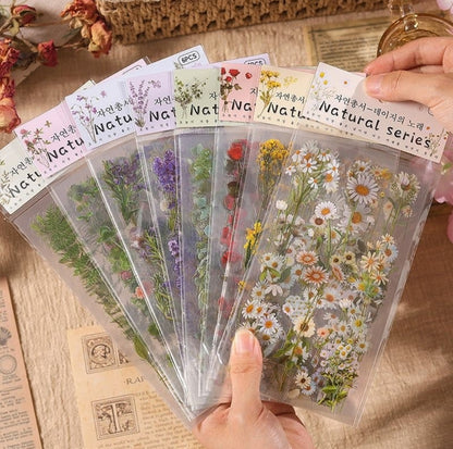 Natural Floral Stickers for journal and crafts