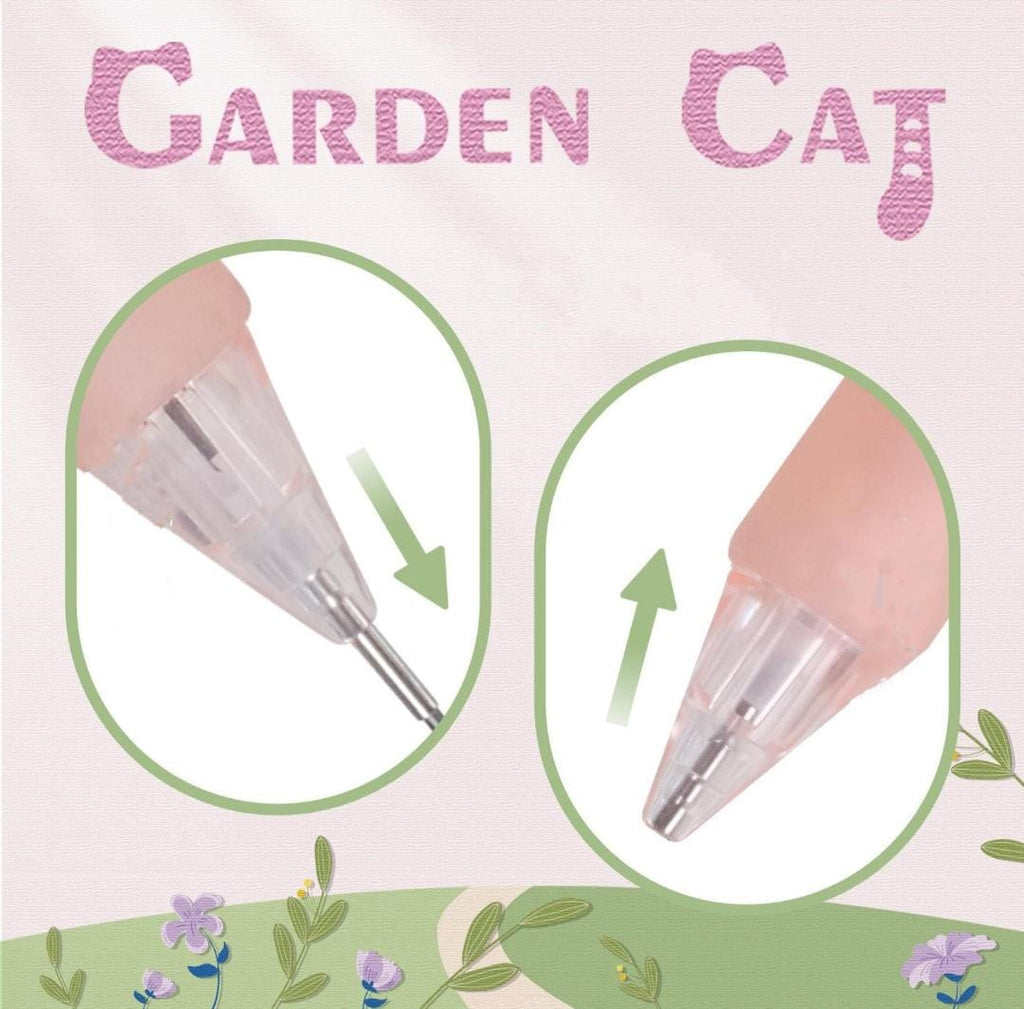 Garden Cat mechanical pencil pastel colour body dark ink. 4pc.