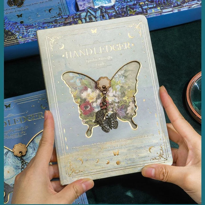 Premium exclusive butterfly journal scrapbook gift set