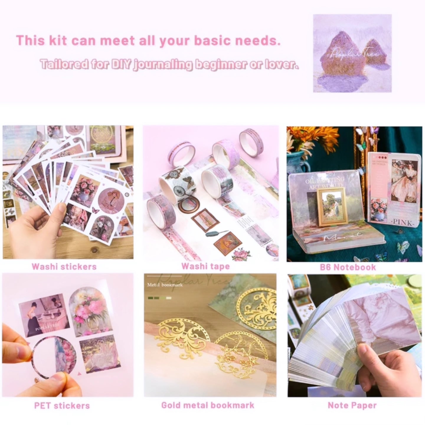 Oil painting scrapbook journal gift set.