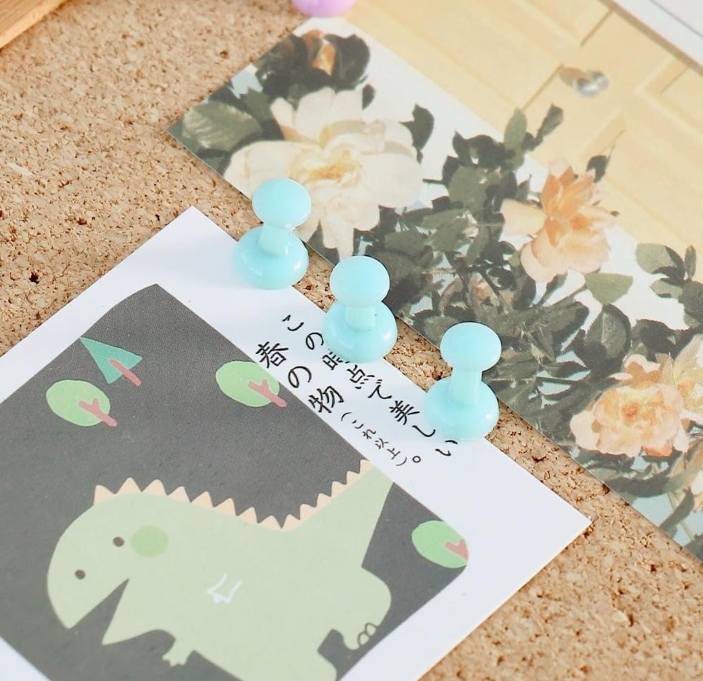 Binder Clips, Push Pins, Paper Clips Combo Set | Large & Small Stationery Kit for Office, School & Home Supplies (Pink)