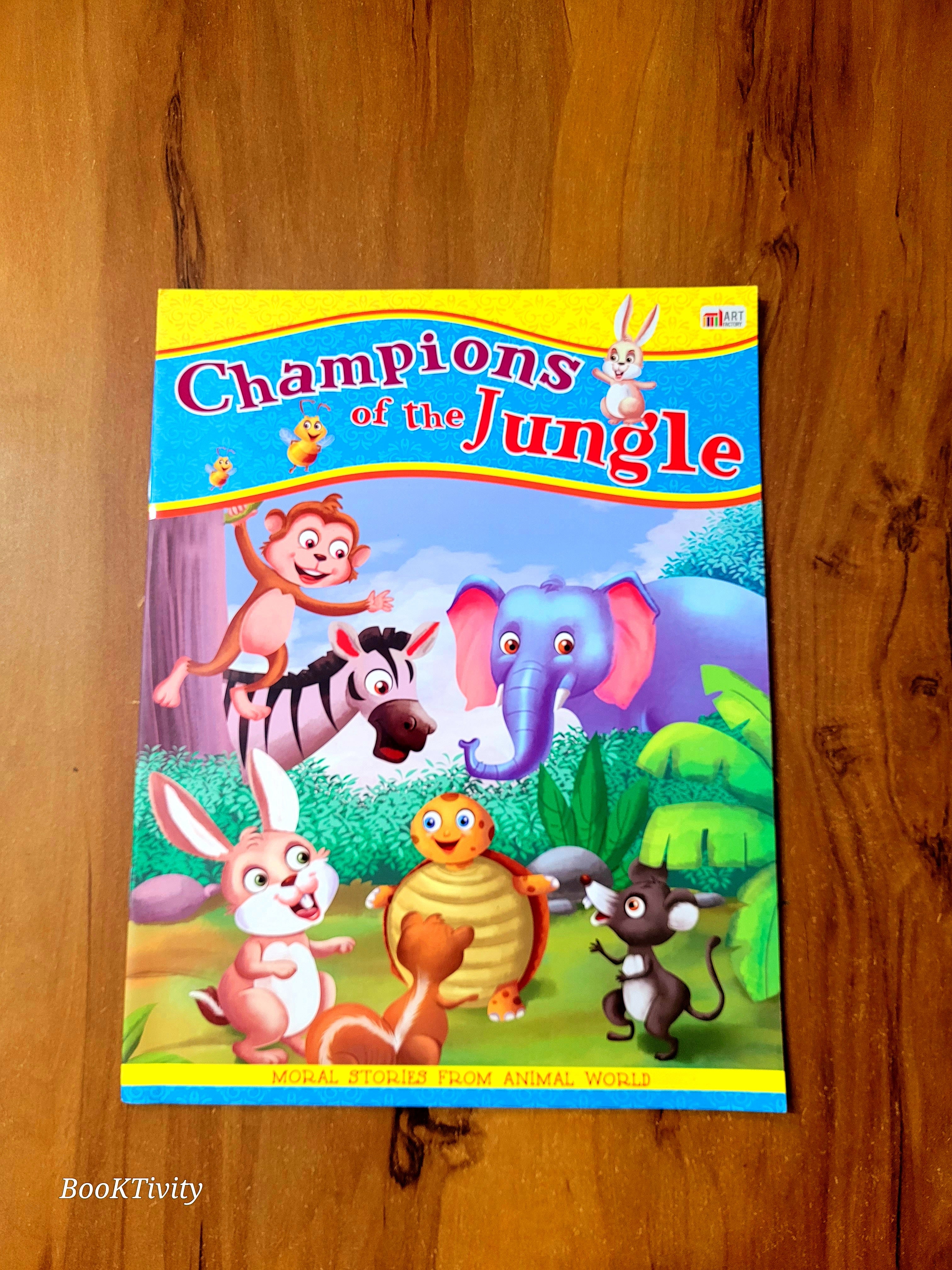 Champions of the jungle. Big size paperback excellent condition colour illustrated Story Book.