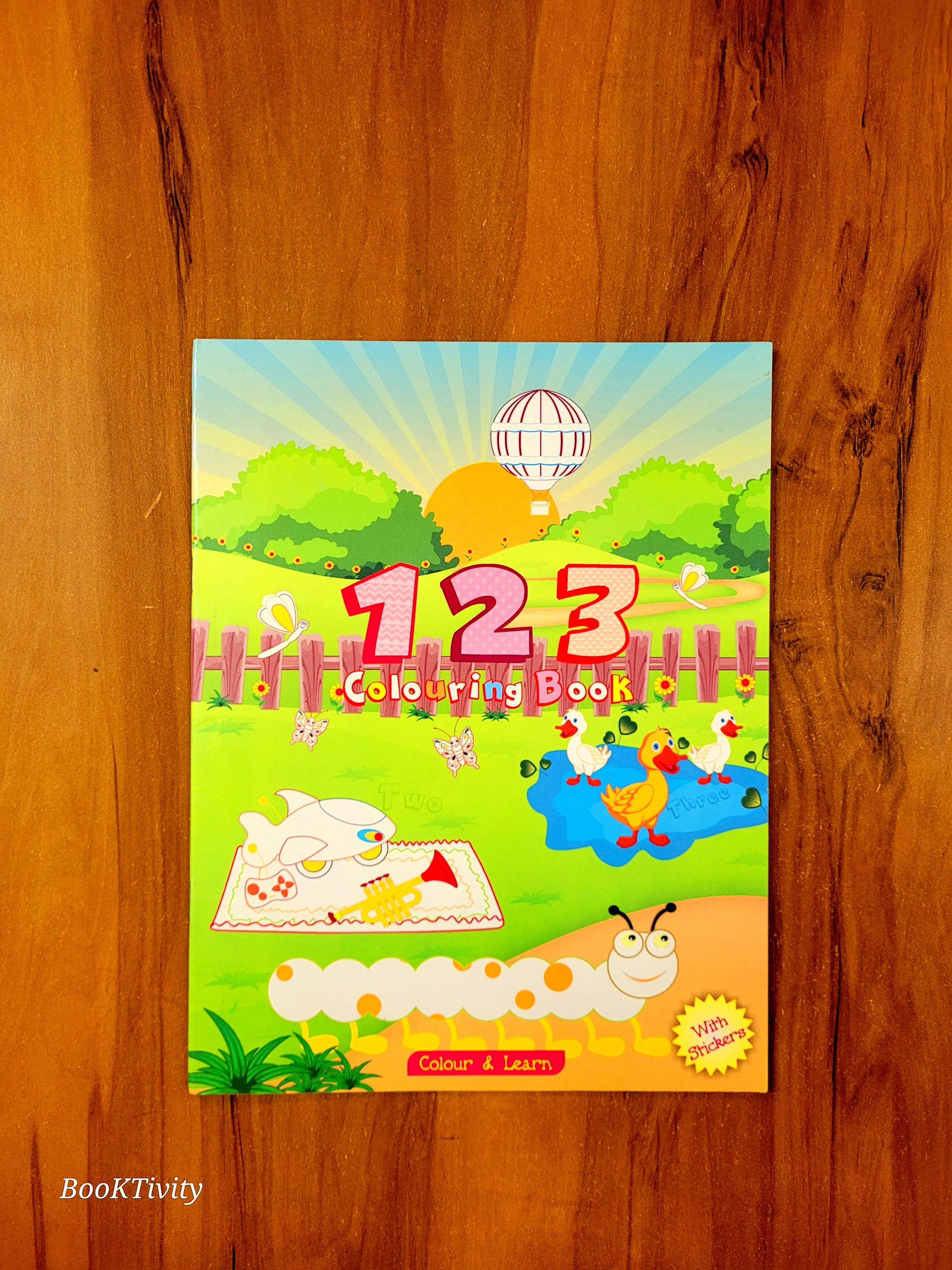 123 colouring activity book