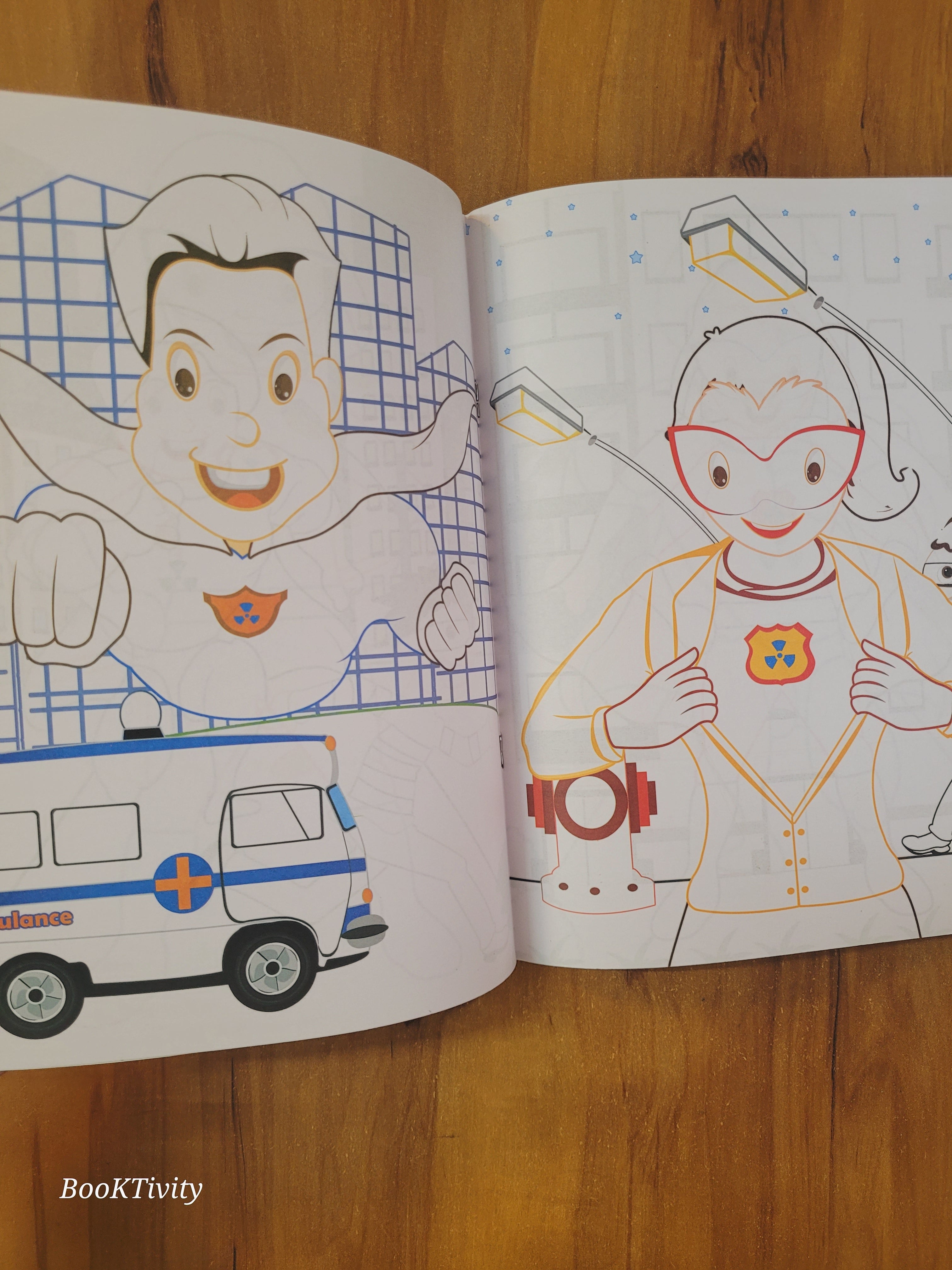 Amazing superkids practice painting activity book