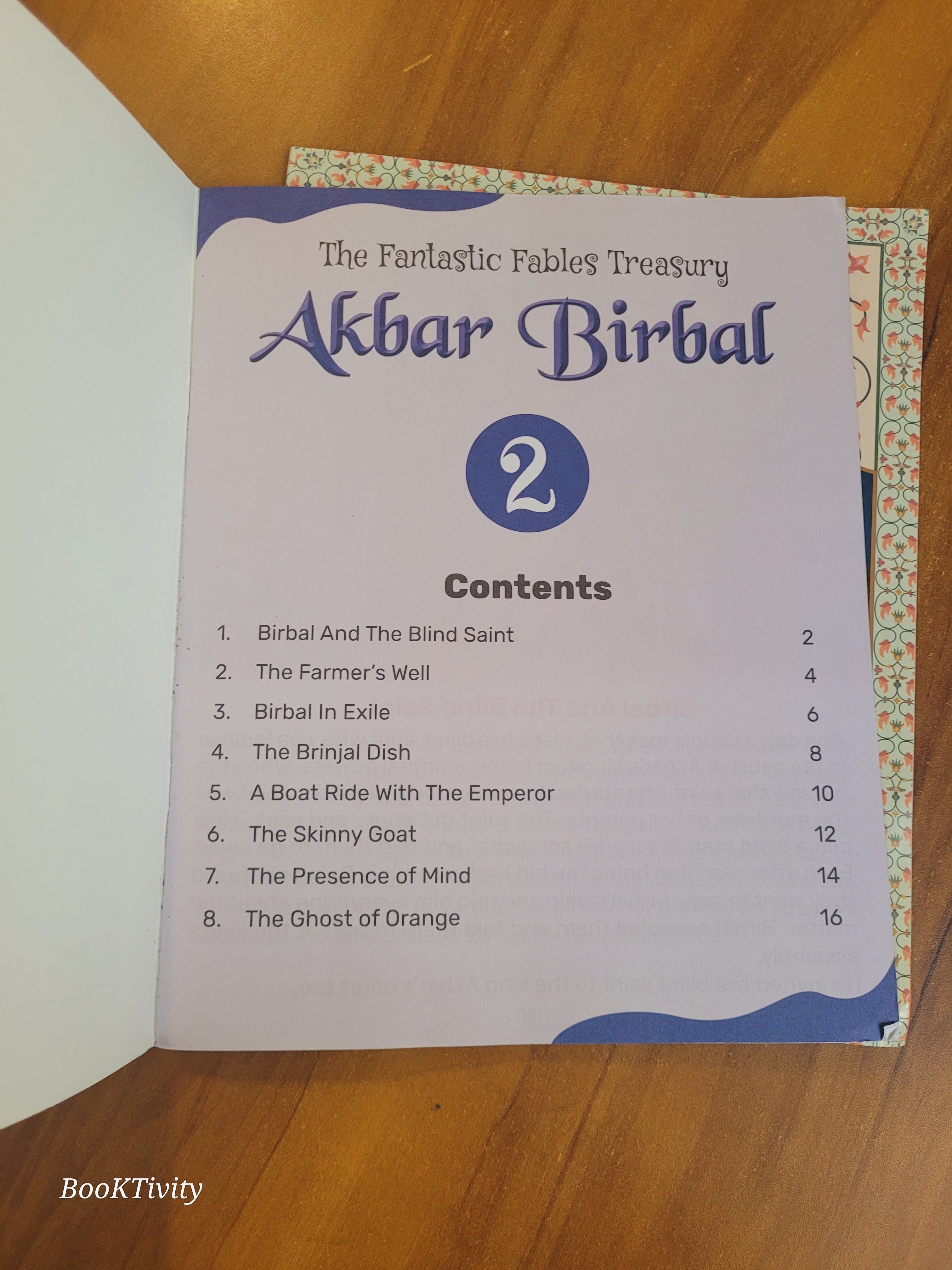 Akbar Birbal stories big prints colourful.