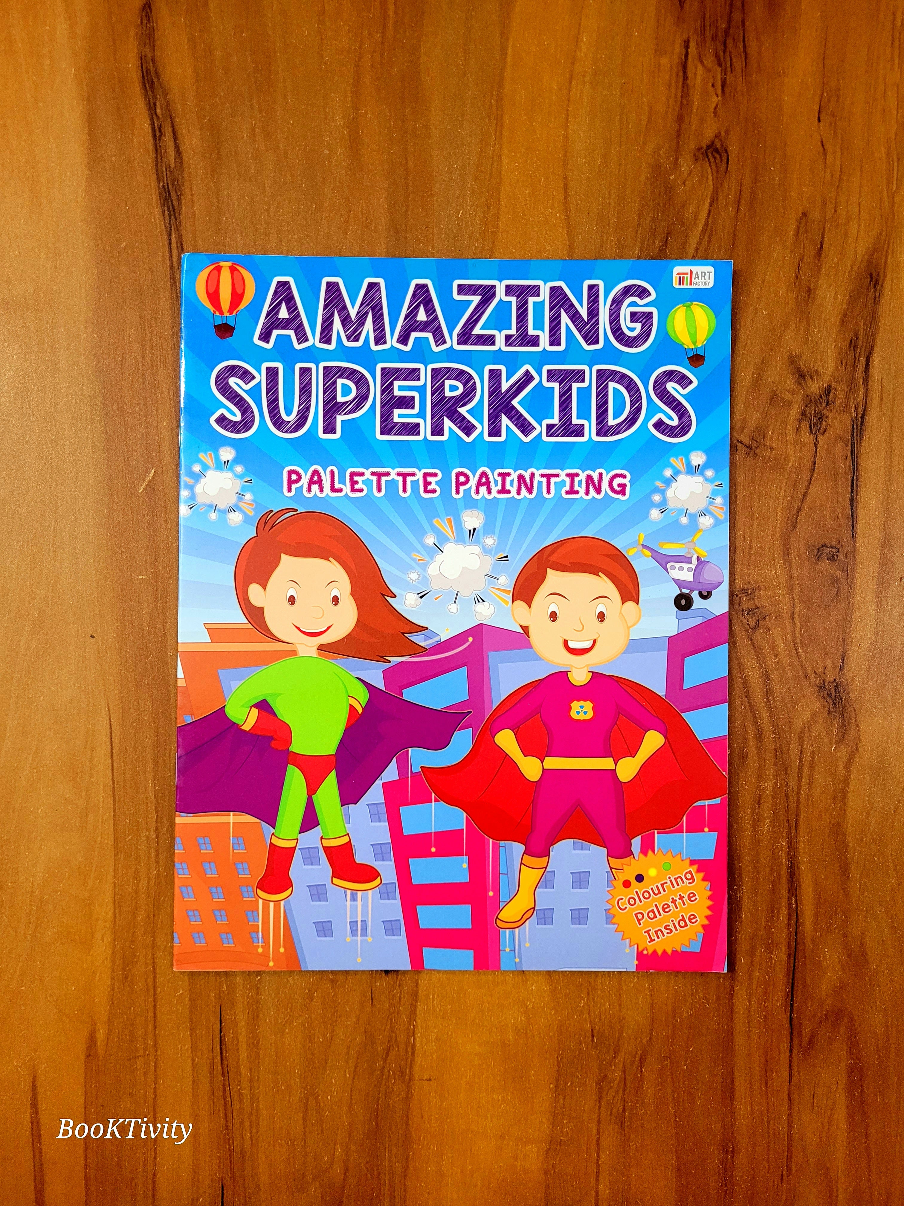 Amazing superkids practice painting activity book
