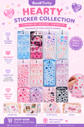 Heart shaped waterproof stickers set of 1 any random design