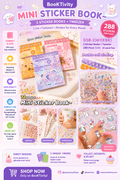 Stickers book set of 3 more than 72 pages with a tweezer