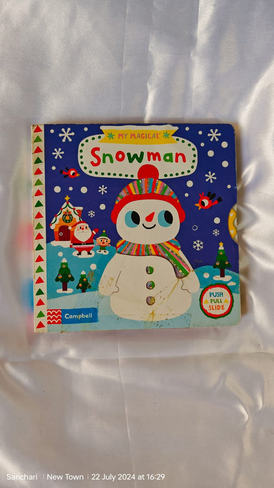 My magic snowman. Push pull slide Boardbook preloved excellent condition