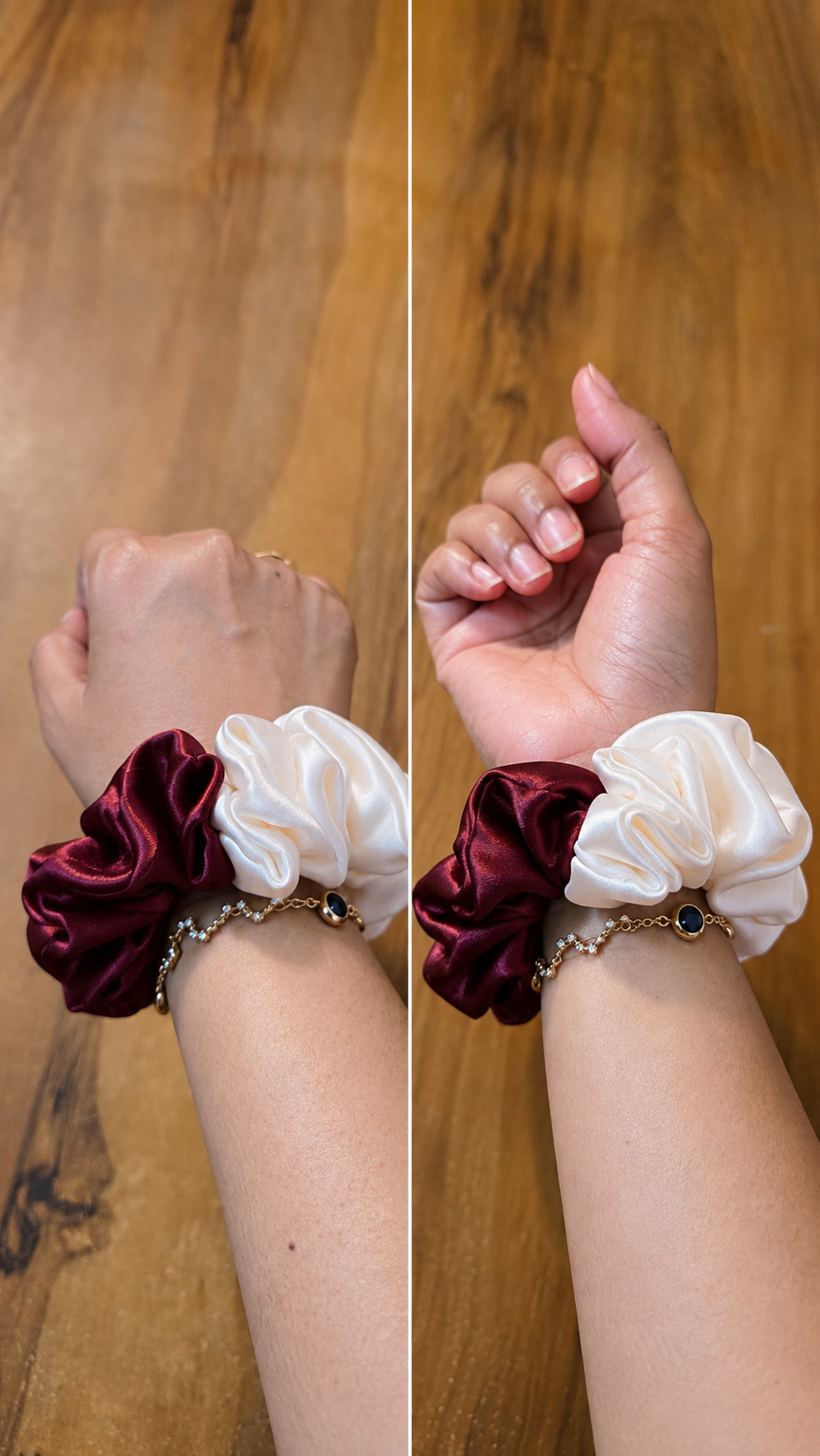 Dual Colour Satin Scrunchie big size