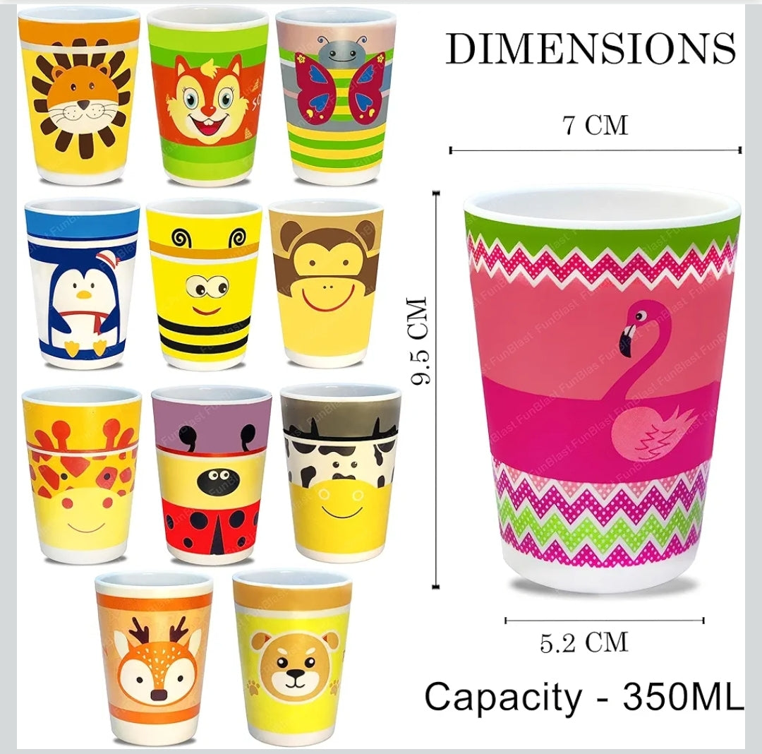 Bamboo tableware Glass for kids break resistance. 3pc.