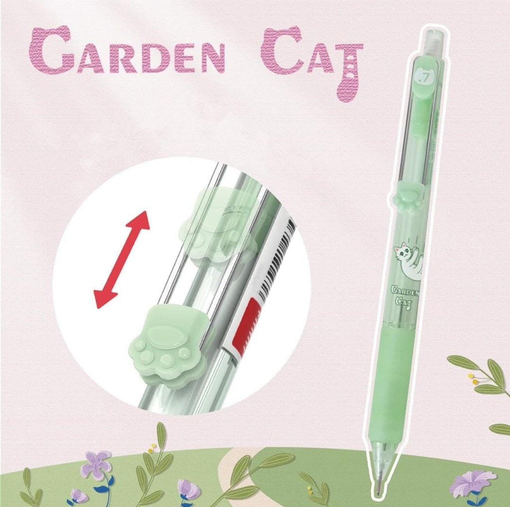 Garden Cat mechanical pencil pastel colour body dark ink. 4pc.