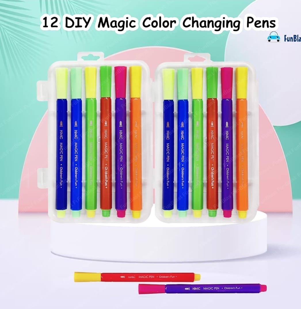 12 Colour Changing Magic Markers Pen for Drawing Set Colours Art Craft For Painting