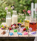 Cute Kawaii Glass Straws with Character Caps | Reusable Aesthetic Drinking Straws 🌸🥤 any random design.